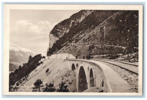 c1920's Karwendelbahn Finstertal Viaduct Mittenwald Germany Posted Postcard