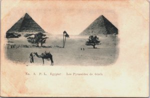 Egypt The Pyramids of Giza Cairo Vintage Postcard C104