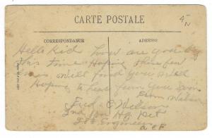 WW1 Era France Photo Postcard - Verdun - Posted By USA Or British Soldier (OO33)