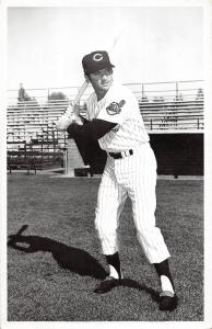 D5/ Sports Postcard Baseball RPPC c50s Larry Brown Cleveland Indians