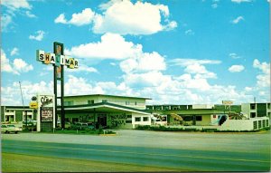 Vtg Gallup New Mexico NM Shalimar Inn Motel Rooms 1950s Chrome Postcard