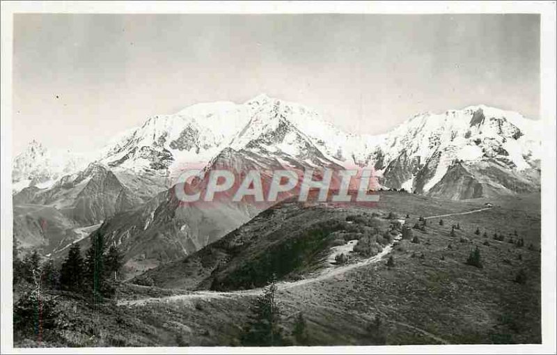 'Old Postcard Col d''Arbois and Mont Blanc Chain'