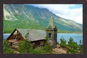 BC Log Church LAKE BENNETT BRITISH COLUMBIA Postcard PC