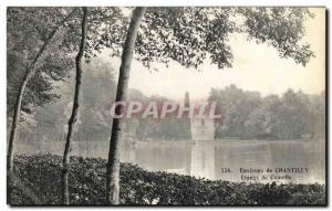 Old Postcard Around Chantilly Ponds of Comelle