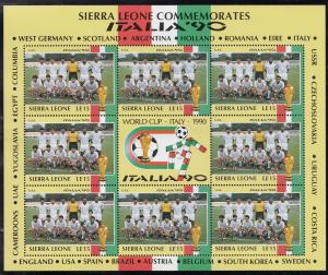 United Arab Emirates Football World Cup Italia 1990 Rare Full Sheet Block Of ...