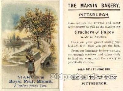 Marvin's Bakery, Pittsburgh - approx size inches = 2.75 x 4 Unused 