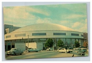 Vintage 1960's Photo Postcard Municipal Auditorium Nashville Tennessee Old Cars