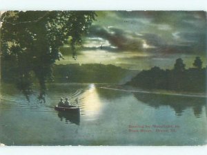 Divided-back RIVER SCENE Dixon - Near Rockford Illinois IL AE6607