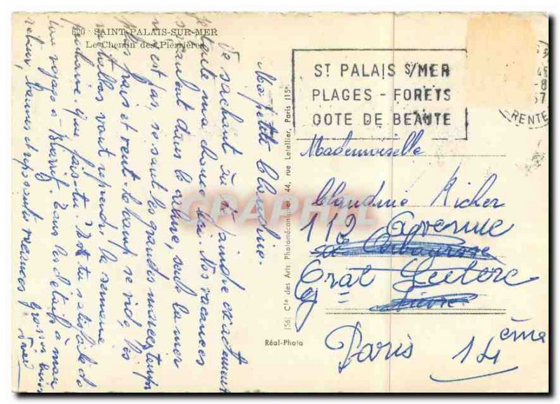 Postcard Modern Saint Palais sur Mer The path