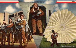 Military Parachute Troops Multi View Curteich