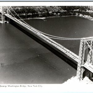 c1940s New York City, NY RPPC George Washington Bridge Real Photo Postcard A93