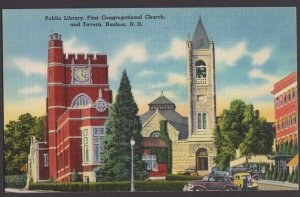 New Hampshire NASHUA Public Library First Congregational Church Tavern ~ Linen