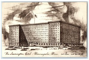 c1910 Leamington Hotel Coffee Shop Cafe Exterior Minneapolis Minnesota Postcard