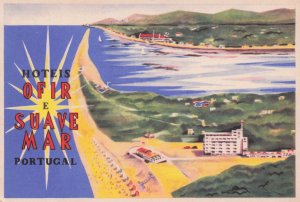 Hotel Ofir Suave Mar Portugal Antique Rare Advertising Postcard