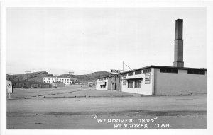 H90/ Wendover Utah RPPC Postcard c1940s Wendover Drug Store 115