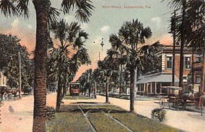 Main Street Trolley Scene Jacksonville FL 