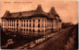 Romania Bucuresti Ministerul Lucr Publice Bucharest Vintage Postcard C017