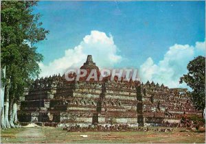 Modern Postcard The Greatest Borobudur Buddhist Temple in Central Java Indonesia