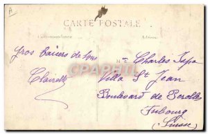 Old Postcard Army Caisson d & # 39artillerie German has destroyed Dendermonde