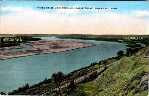 Postcard WATER SCENE Sioux City Iowa IA AL0289