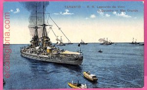 af8019 - VINTAGE POSTCARD - Ship Leonardo da Vinci NAVI TARANTO-