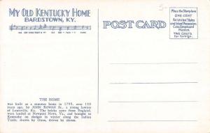 Bardstown Kentucky My Old Home Historic House Antique Postcard K12366