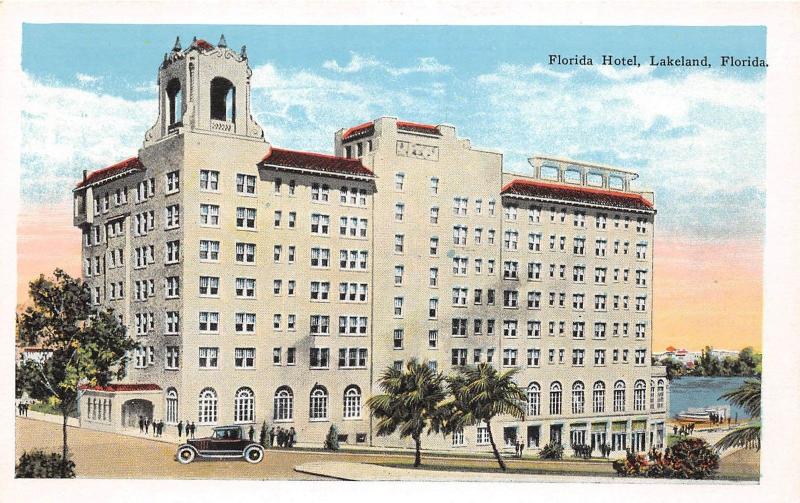 A84/ Lakeland Florida Fl Postcard c1915 Florida Hotel Building