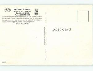 Unused Pre-1980 RED RANCH MOTEL Catskill Mountains New York NY u7034@