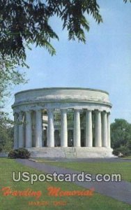 Burial Place of President Warren G Harding - Marion, Ohio