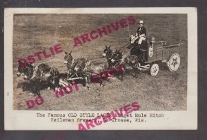 La Crosse WISCONSIN RPPC c1950 OLD STYLE LAGER Heileman Brewery BEER WAGON WI KB