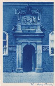 Delft Ingang Prinsenhof Eingang Portal Dutch  Mint Postcard