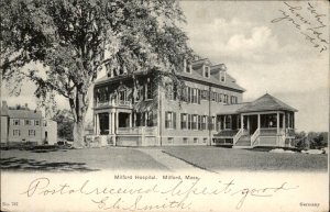 Milford Massachsuetts MA Hospital 1900s-20s Vintage Postcard