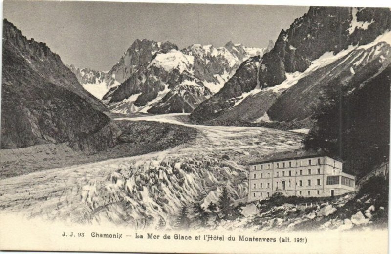 CPA CHAMONIX - La Mer de Glace et l'Hotel du Montenvers (173416)