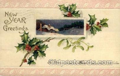 New Year 1907 small tear top edge, minor corner wear, postal used unknown, li...