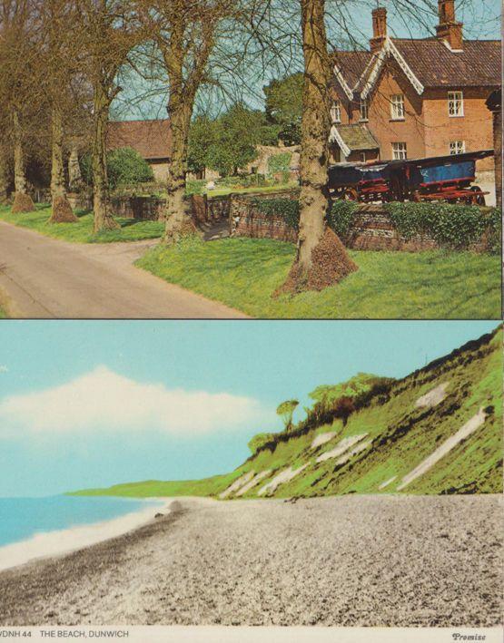 Dunwich Cart Farming Wagon In Garden Suffolk Rare 1970s Postcard