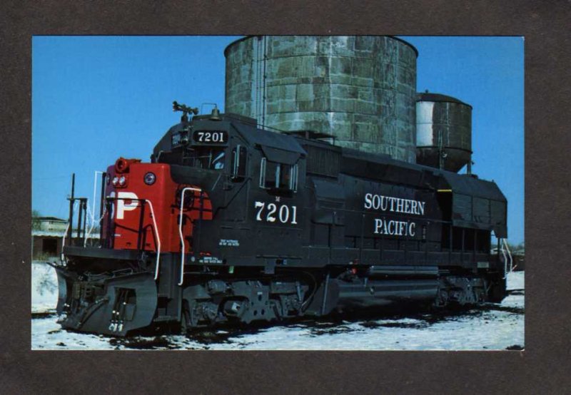 Sothern Pacific Railroad Train Locomotive 7201on Rock Island Postcard Railway