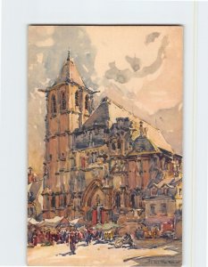 Postcard L'Eglise, Pont-Audemer, France