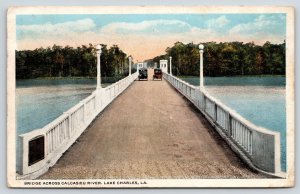 Lake Charles Louisiana~Calcasieu River Bridge~Vintage Autos Meet~Tablet~1921 