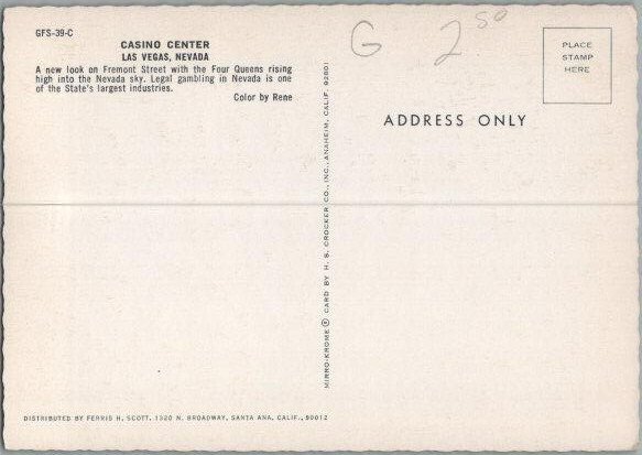 Greetings from Las Vegas NV Continental Chrome Postcard