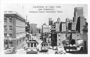 California San Francisco Cable Cars Autos 1930s RPPC Photo Postcard 21-13146