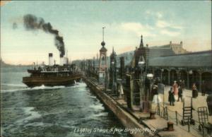 Steamer Ship Boat Landing Stage New Brighton Ferry c1910 Postcard 