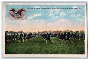 c1950's Manual Of Arms US Naval Training Drill Great Lakes Illinois Postcard