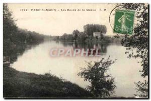 Parc Saint Maur Old Postcard The banks of the Marne