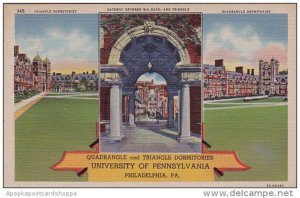 Pennslyvania Philadelphia Quadrangle and Triangle Dormitories University Of P...