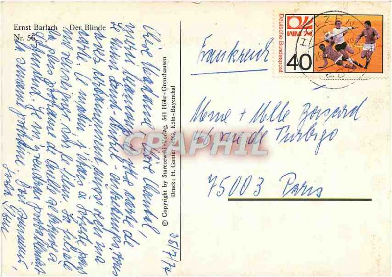 Postcard Modern Barlach Der Blinde