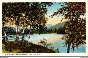 New York Lake Placid Glimpse Of Mirror Lake