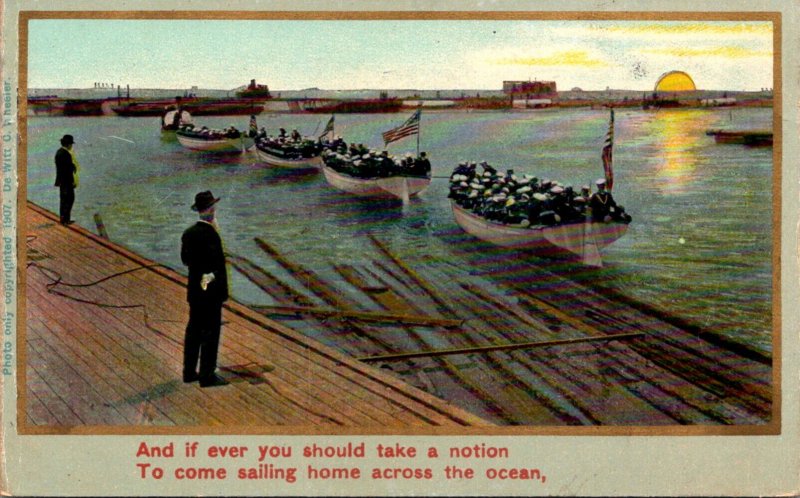 Humour If Ever You Should Take A Notion To Come Sailing Across The Ocean 1908