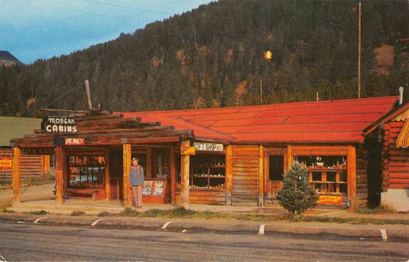 Cooke City Montana Richardson Curios Cabins Vintage Postcard K53539