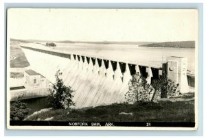 Vintage RPPC Norfork Dam, Arkansas Real Photo Postcard Unused  P14