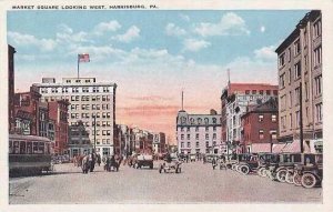 Pennsylvania Harrisburg Market Square Looking West